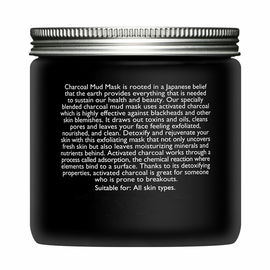 100% All Natural Skin Care Face Mask ,  Activated Charcoal Blackhead Remover Mask