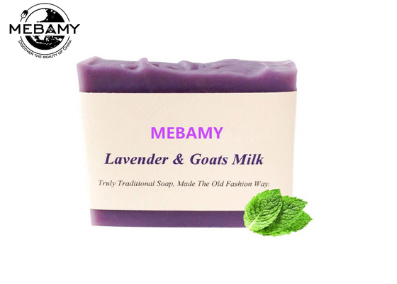 Handmade Lavender All Natural Goat Milk Soap Essential Oil Square Shape Fit All Skin