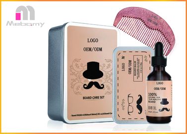 Natural Men Beard Care Kit Includes Beard Oil 60ml / Beard Balm 2.82oz / Wooden Comb