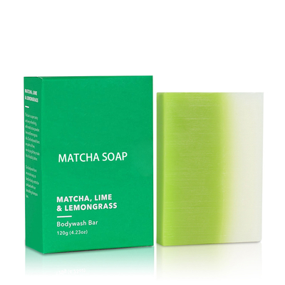 Private Label Nature Organic Moisturing Matcha Lemengrass handmade bath soap 135g