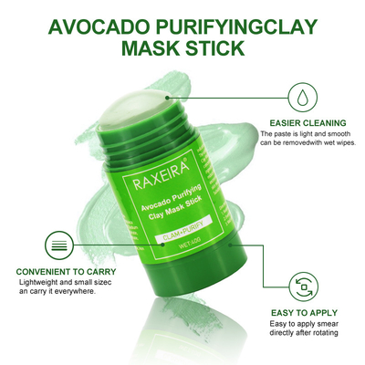 Private Label Clay Stick Mask Avocado Dead Sea Mud Mask For Deep Cleaning